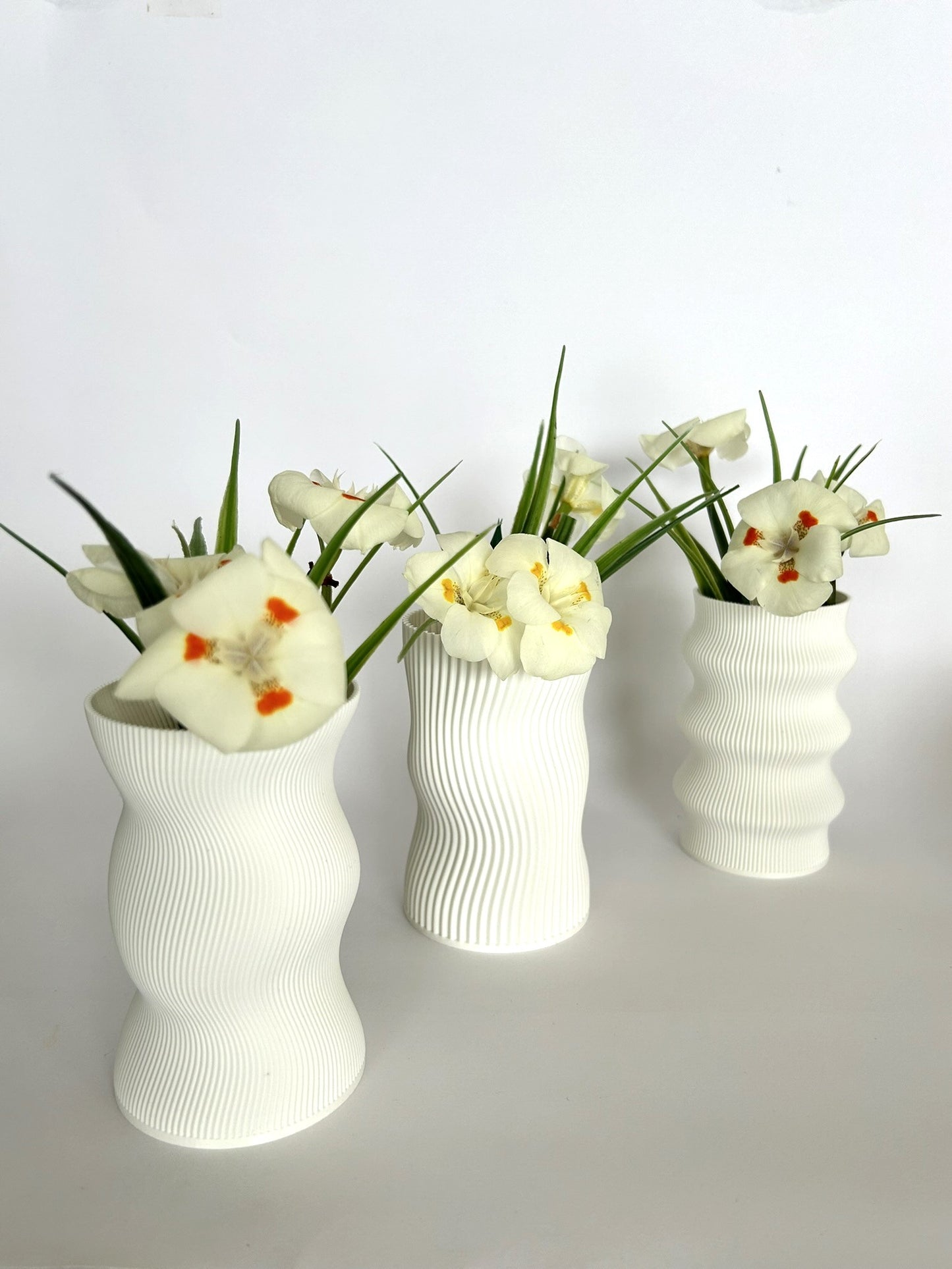 Kit - Trio Mini Vasos Branco