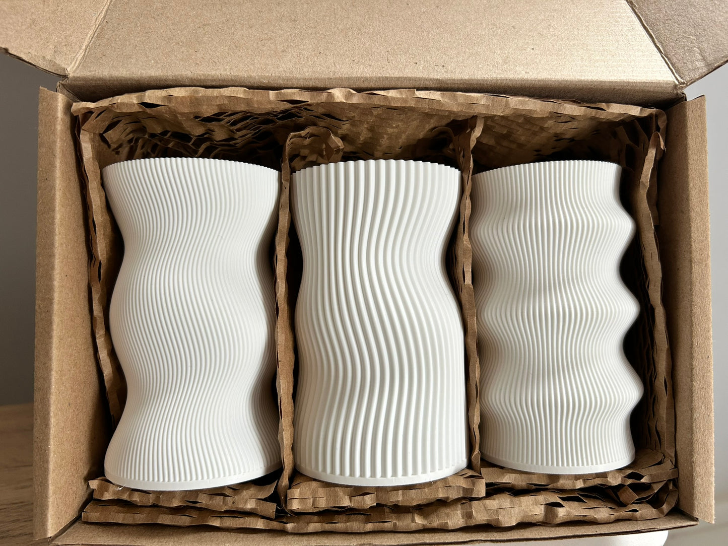 Kit - Trio Mini Vasos Branco