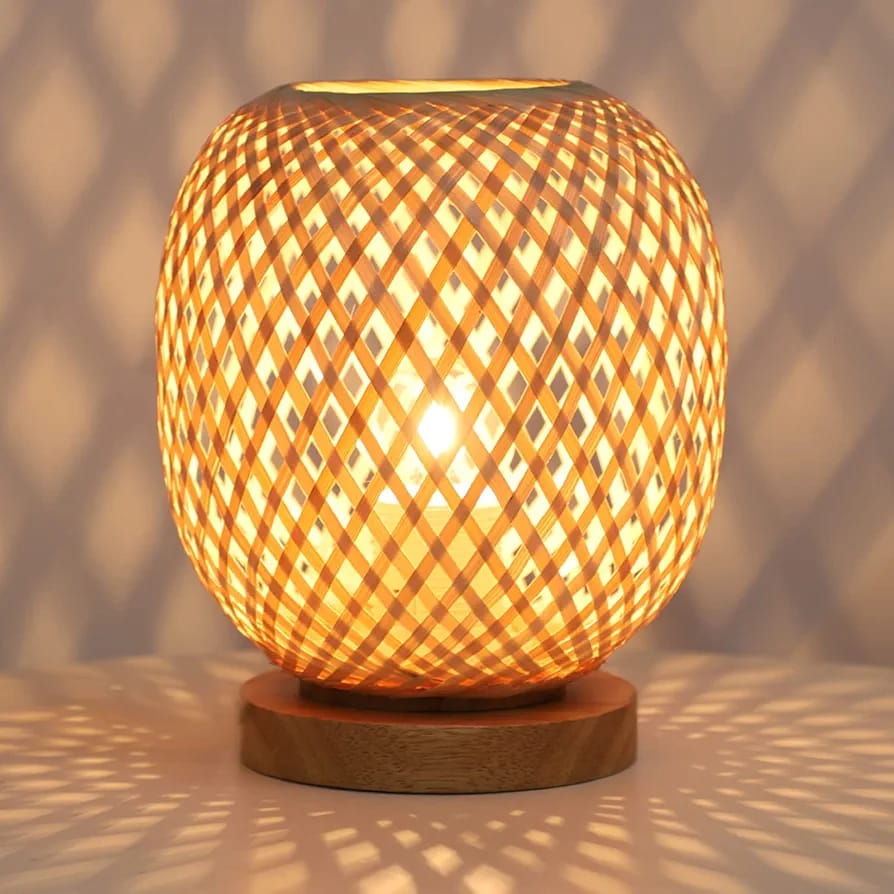 Luminária Lua de Bambu