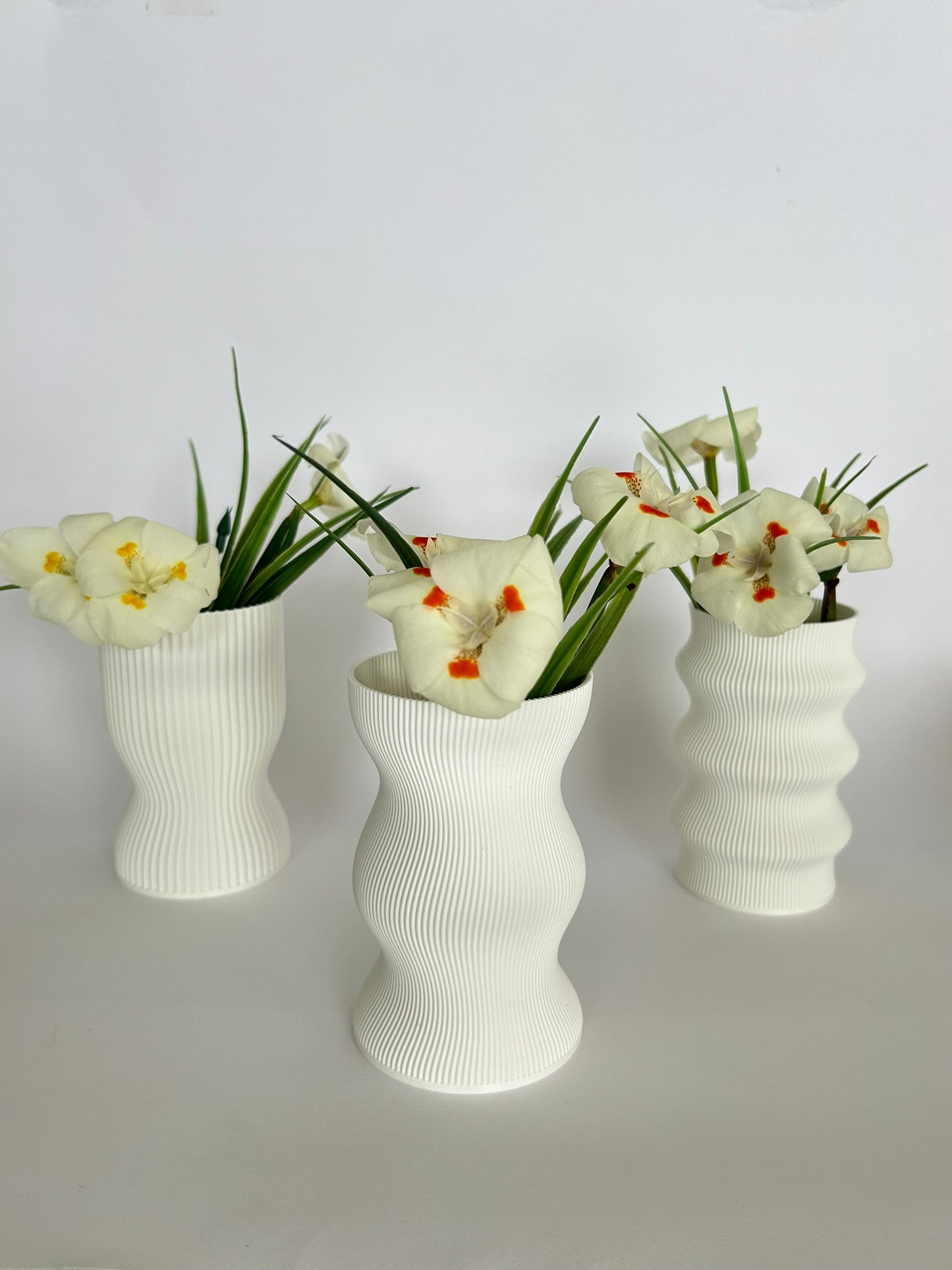Kit - Trio Mini Vasos Branco